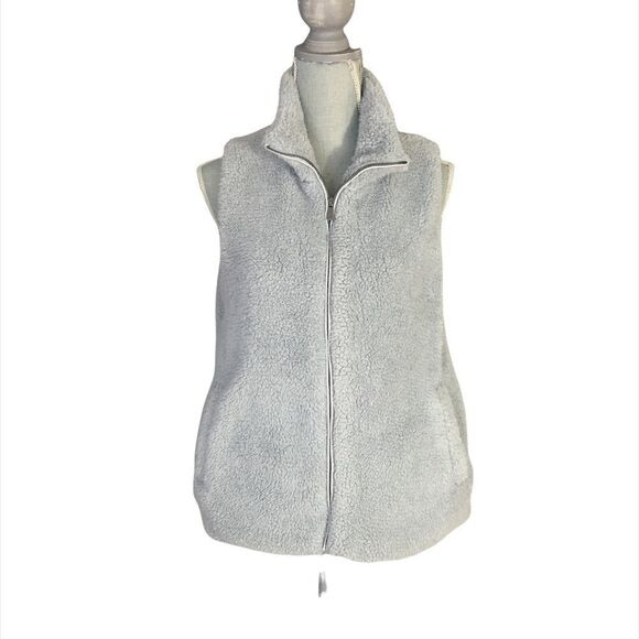Lulu B. Light Grey Teddy Vest Size S - Picture 1 of 4